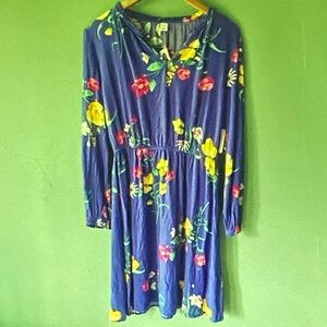 Old Navy Multicolor Floral Long Sleeve Dress